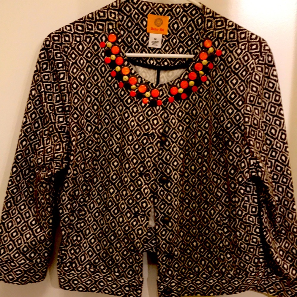 Ruby Rd Brown and White jacket